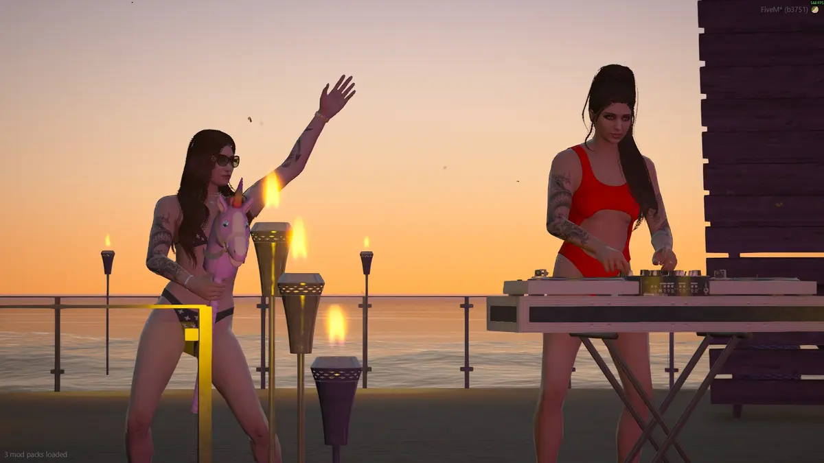 A DJ playing a sunset set at Summerfest